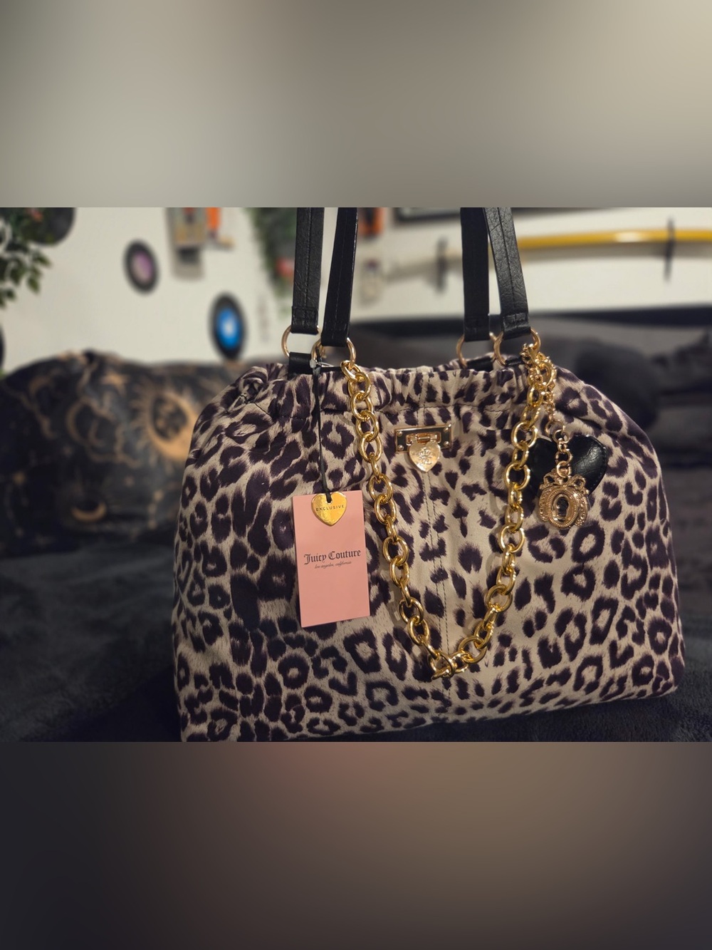 NEW Juicy Couture Fashionable Juicy Tote in Snow Leopard #juicycouture
